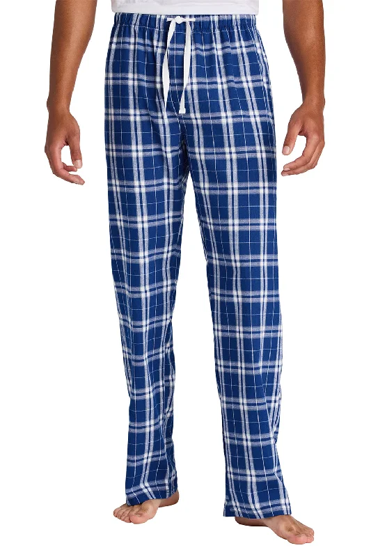 Super Sale District Mens Flannel Plaid Lounge Pants - Deep Royal Blue