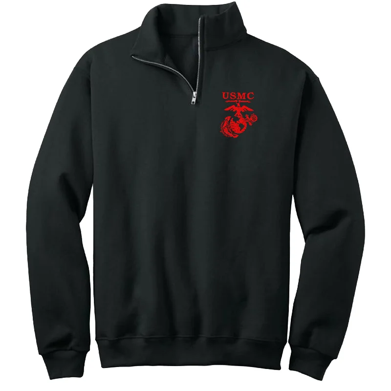 Weekend Offers That Thrill NightFire EGA Embroidered Quarter-Zip Cadet Collar Sweatshirt