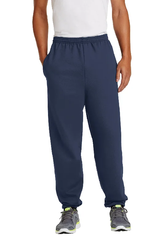 Weekend Deals That Dazzle Port & Company Mens Essential Pill Resistant Fleece Sweatpants w/ Pockets - Navy Blue Weekend Deals That Dazzle Port & Company Mens Essential Pill Resistant Fleece Sweatpants w/ Pockets - Navy Blue