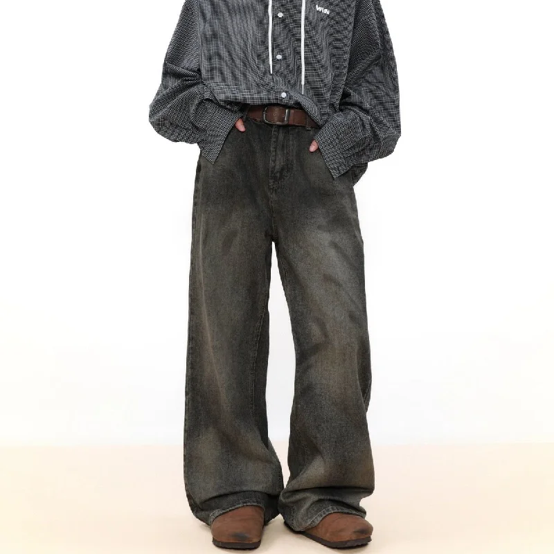 Super Sale Smudged Lines Washed Jeans