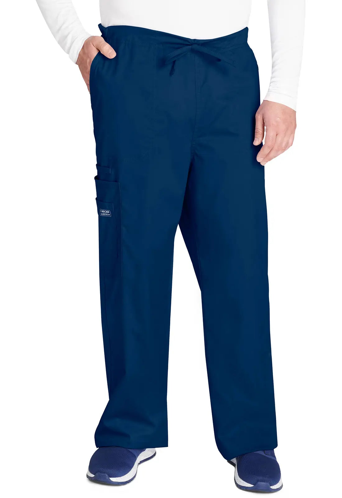 Clearance Sale Cherokee Unisex 5-Pocket Drawstring Cargo Pant - Navy