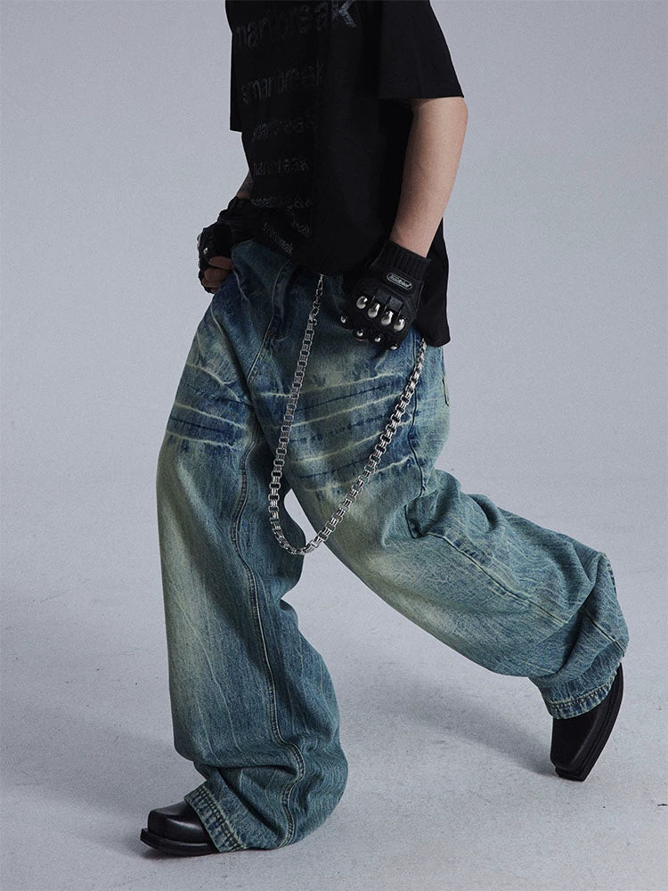 Low Price Multi-Detail Faded Jeans