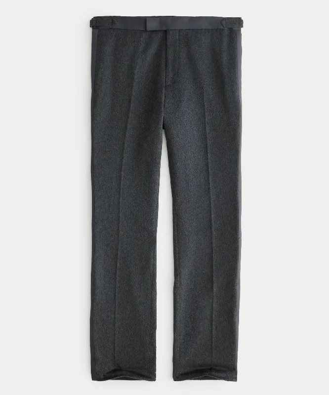 Weekend Discounts to Enjoy Cashmere Tuxedo Trouser in Grey