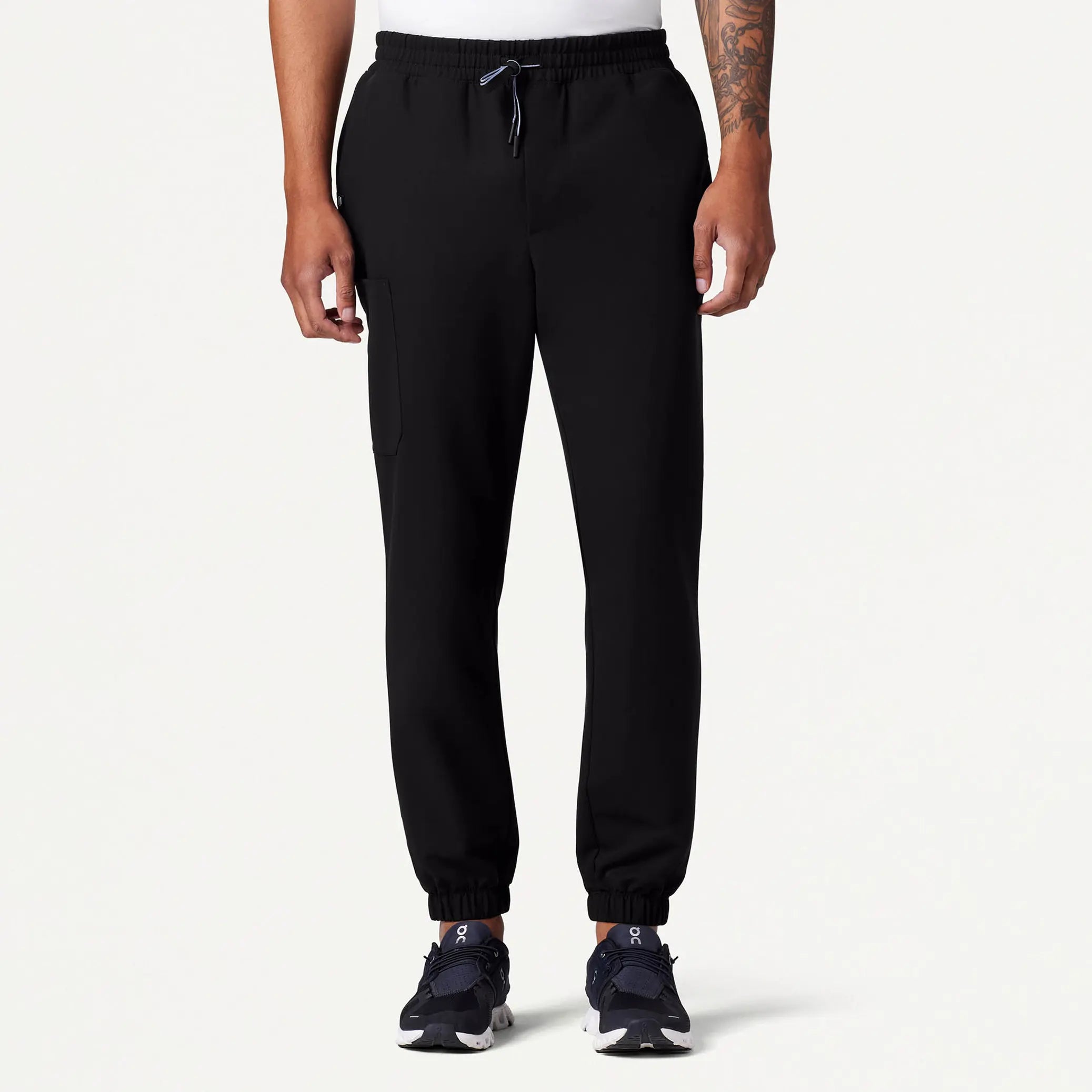 Exclusive Weekend Offers Inside Jaanuu Men's Rhodes Slim Crossover Scrub Jogger - Black