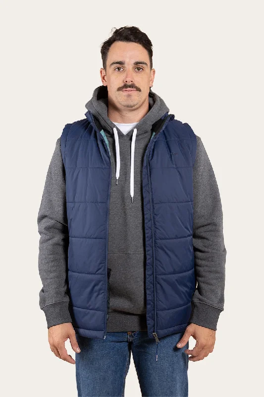 Overstock Trooper Mens Puffer Vest - Dark Navy