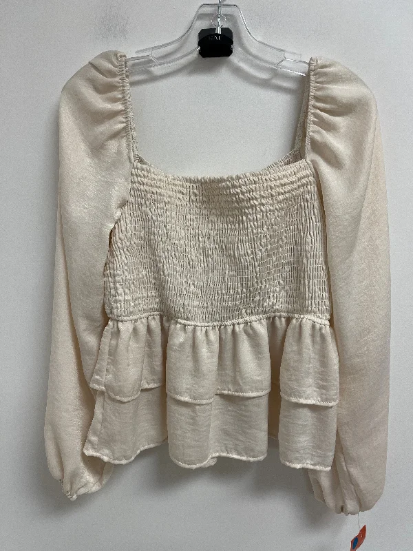 Unbeatable Deal Top Long Sleeve By Altard State In Cream, Size: L