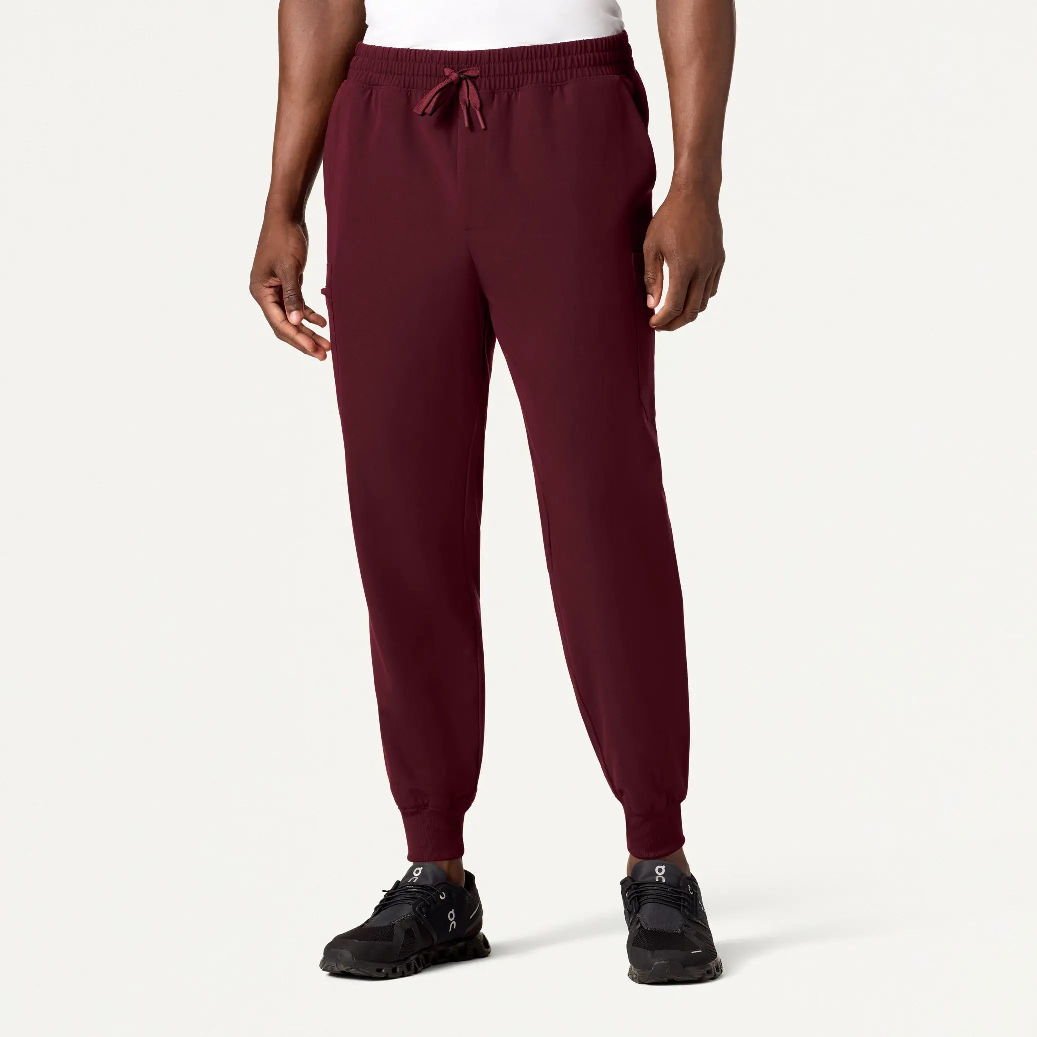 Huge Discounts Jaanuu Men's Osmo 8-Pocket Scrub Jogger - Burgundy